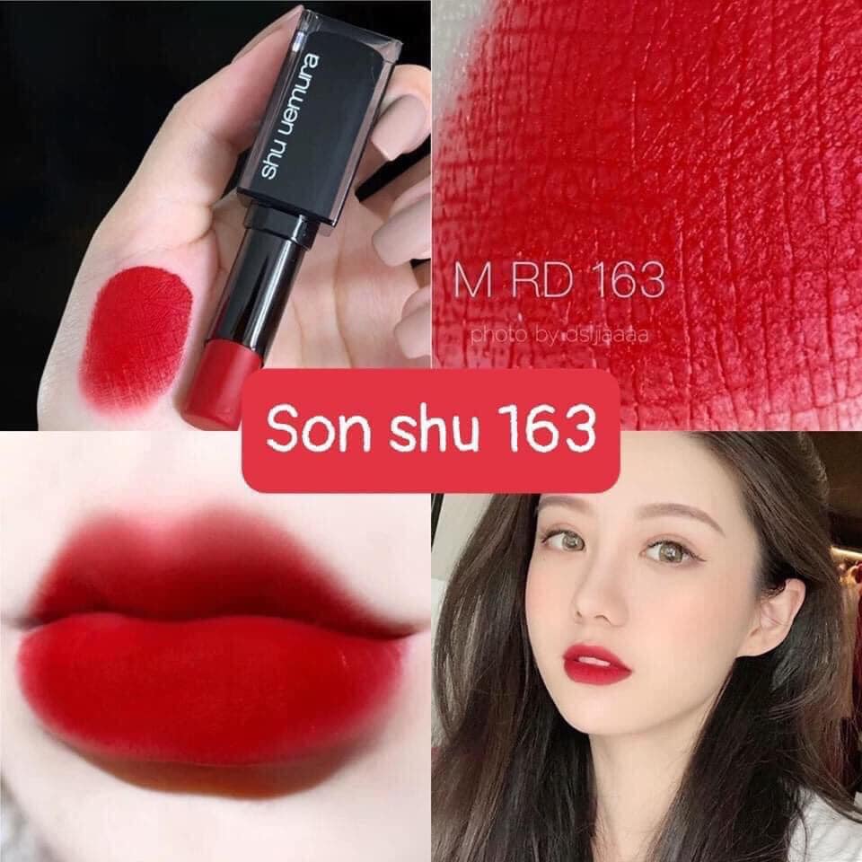 Son shu Uemura 163 màu đỏ tươi.